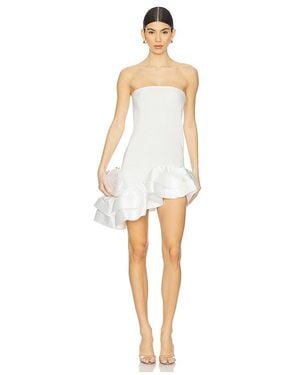 L'idée Volant Mini Dress - Weiß