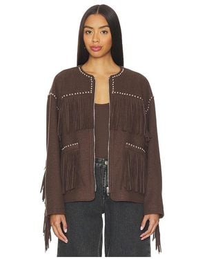 Blank NYC Fringe Jacket - Brown