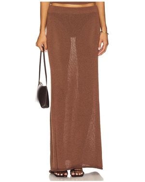 SNDY'S Cali Maxi Skirt - Brown