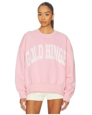 Gold Hinge Wide Arm Sweatshirt - Pink