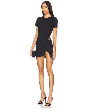 MOTHER OF ALL Carla Cutout Flower Mini Dress - Black