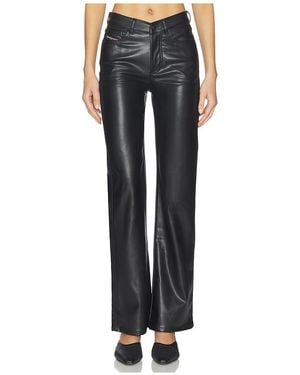 DIESEL Plain Leather Pant - Black