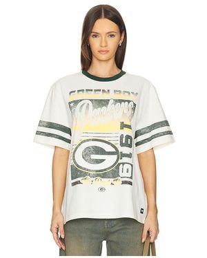 The Wild Collective Packers Drop Shoulder Vintage Tee - White