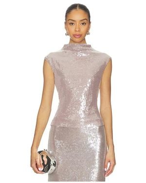 Elodie the Label Sabrina Sequin Top - Weiß