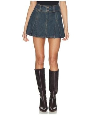 Levi's Inverted Pleat Mini Skirt - Blue
