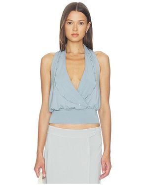 With Jean Ella Top en Blue - Bleu