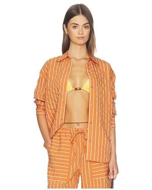 La Ligne Oversized Button Down Shirt - Orange