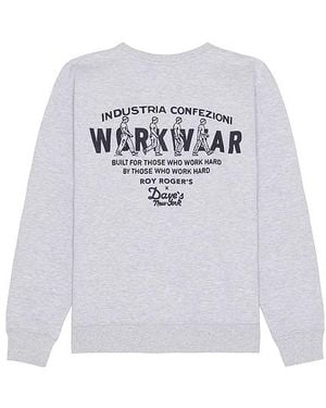 Roy Roger's x Dave's New York Sudadera En Color Gris Claro Talla (También En M, S, Xl/1X) - Blanco