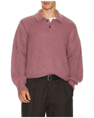 Corridor NYC Brushed Alpaca Polo - Pink
