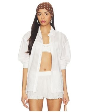 LoveShackFancy Montane Shirt - White