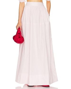 Helsa Poplin Maxi Skirt - Pink