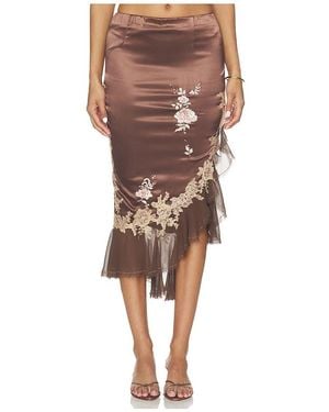 Mandalay Rosei Midi Skirt - Brown