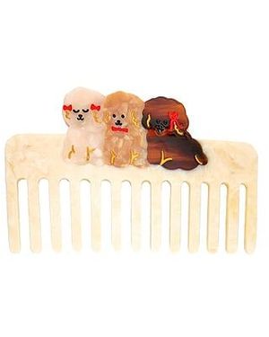 Solar Eclipse Hand-Painted Puppies Detangling Wide Tooth Hair Comb En Color Belleza: Na Talla - Multicolor