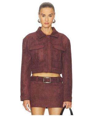 Nakedvice The Vince Faux Suede Jacket - Red