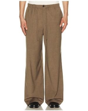 LE17SEPTEMBRE Elasticized Wide Trousers - Natural