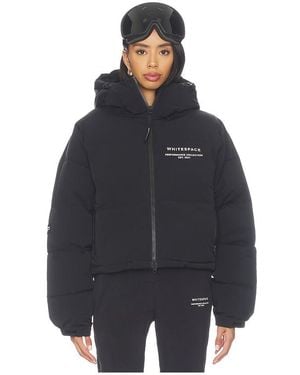 White/space Cropped Puffer Jacket - Blue