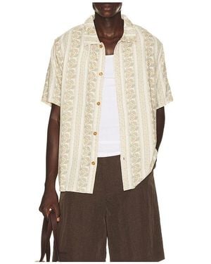 Rhythm Paisley Stripe Shirt - Natural
