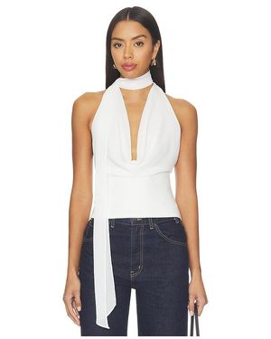 MAJORELLE Kelly Halter Top - White