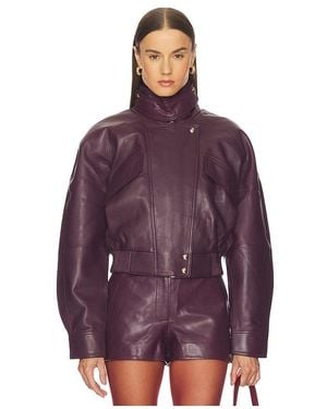 retroféte Lykke Leather Jacket - Purple