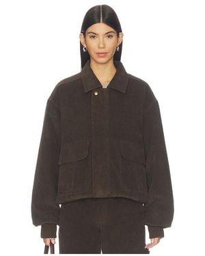 Tanner Fletcher Dorian Corduroy Bomber Jacket - Black