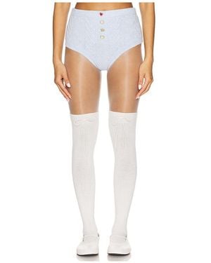 For Love & Lemons Cupid ニットハイウエストパンティ - ホワイト