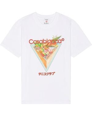 CASABLANCA Grafisches T-Shirt - Weiß
