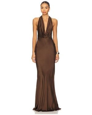 SAU LEE Abendkleid Pearl - Braun