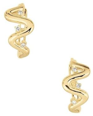 STONE AND STRAND Harbor Lights Huggie Earrings - Metallic