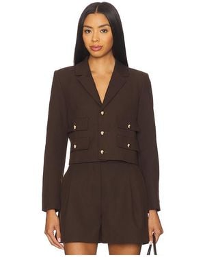 Karina Grimaldi Marie クロップブレザー - ブラウン