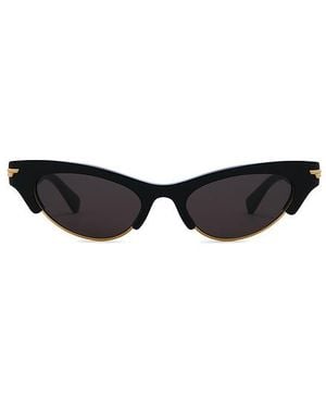Bottega Veneta Bold Ribbon Cat Eye Sunglasses - Black