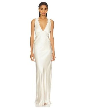 Shona Joy La Lune Lace Cross Back Maxi Dress - White
