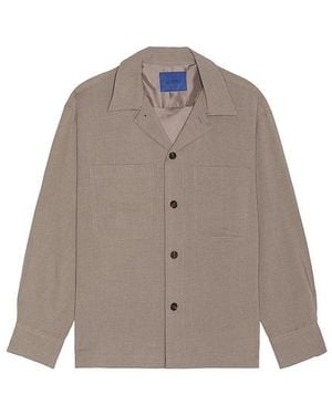 Saturdays NYC Wool Gabardine Button-Front Overshirt - Natural