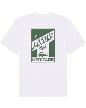 Lacoste Classic Fit Heritage Tee - White