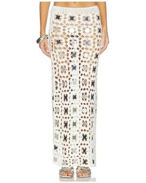 superdown Kilah Crochet Maxi Skirt - White