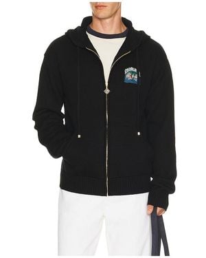 CASABLANCA Hoodie Palm Tree - Schwarz