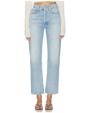 Agolde 90's Pinch Waist High Rise Straight Jeans - Blue