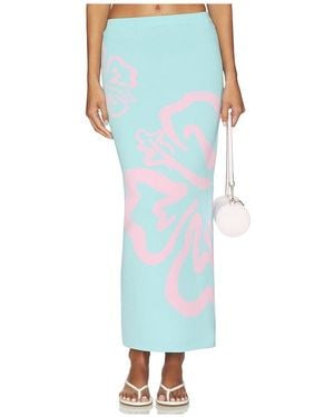 Kulani Kinis Knit Midi Skirt - Blue