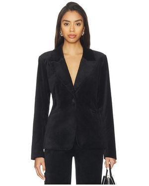 GOOD AMERICAN Velvet Sculpted Blazer - Black