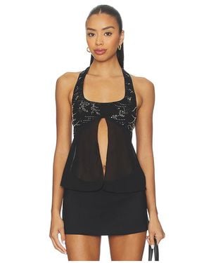 superdown Akilah Halter Top - Black