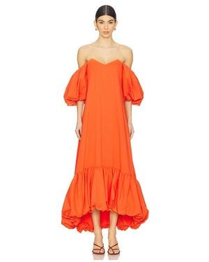 Caroline Constas Lucia Midi Dress - Orange
