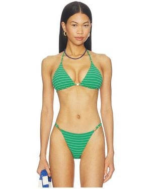 ViX X Rosie Huntington-Whiteley Swimwear Lucie Triangle Bikini Top - Green