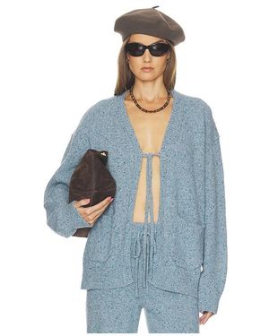 Helsa Paxton Fleck Cardigan - Blue