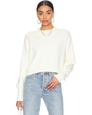Free People Easy Street Crop Sweater - White