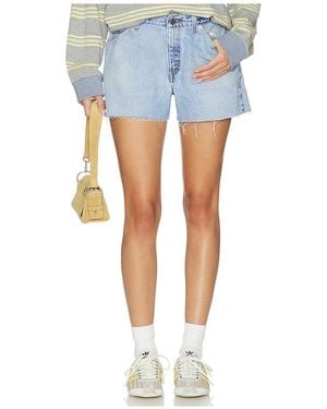 aligrace Low Waist Ultra Baggy Short - Blue