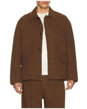 LE17SEPTEMBRE Denim Field Jacket - Brown