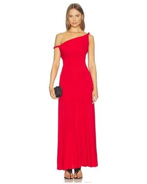 Alice + Olivia Noelia Twist Strap Panelled Maxi Dress - Red