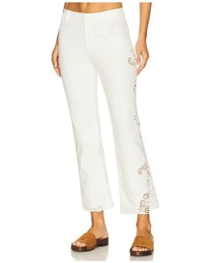 LoveShackFancy Pantalón Maia En Color Blanco Talla (También En 25, 27, 28, 29, 30)