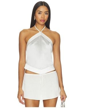 ALL THE WAYS Alazne Halter Top - White