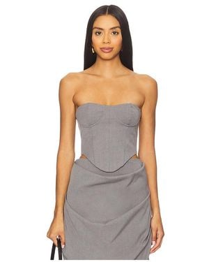 Misha Trägerloses Top Henri - Grau