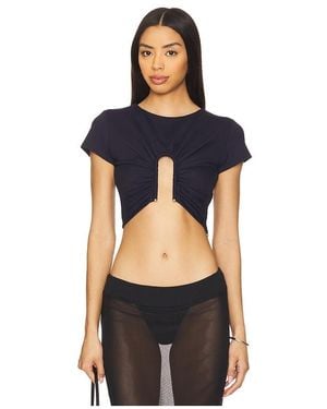 Susana Monaco Upside Down U Wire Ss Top - Black